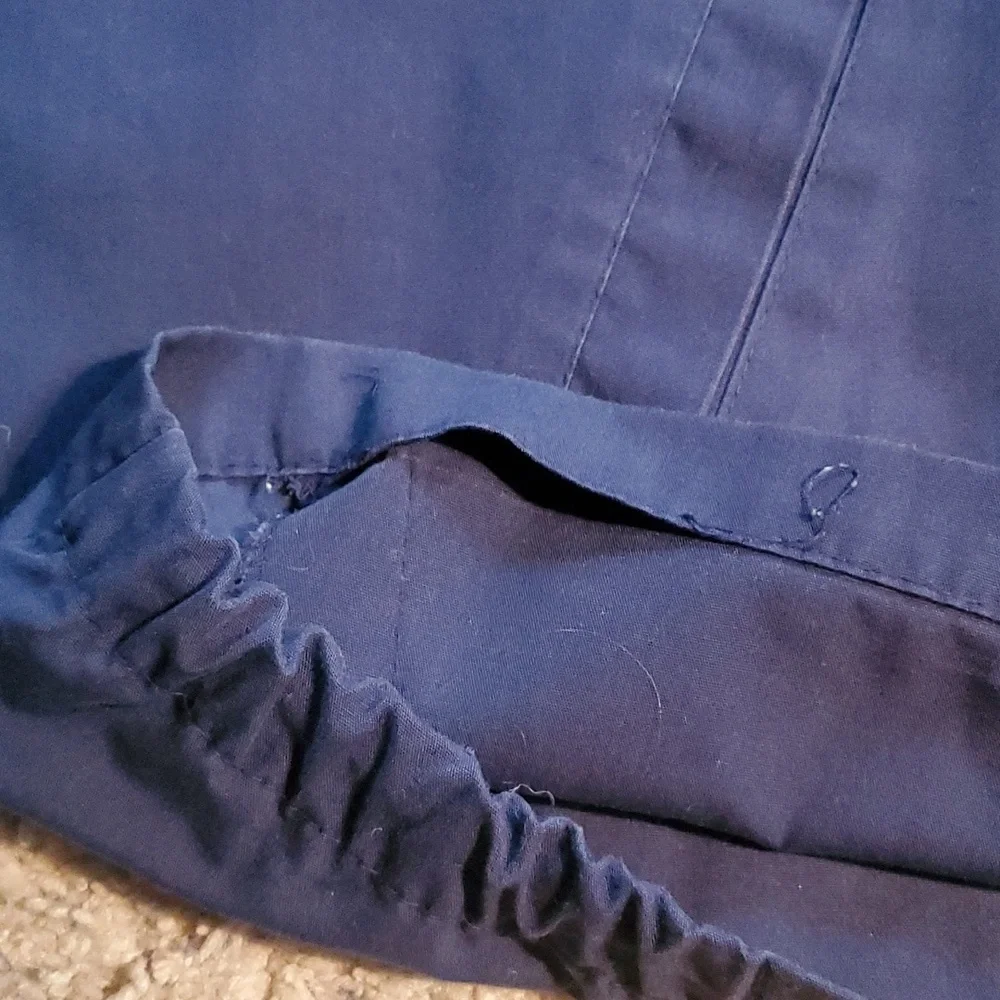 Vintage blue mens L/XL lightweight windbreaker rain bomber jacket
